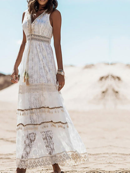 Aurora™ Boho-Spitzen-Maxikleid