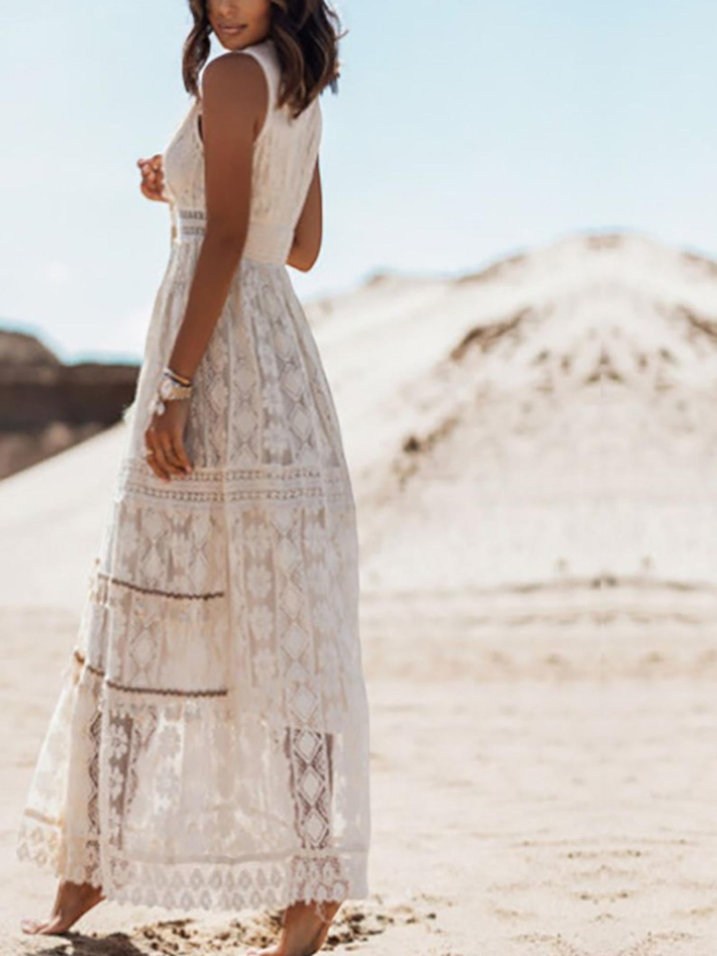 Aurora™ Boho-Spitzen-Maxikleid