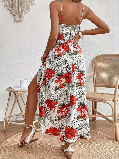 Fleurine™ Florales Garten-Maxikleid