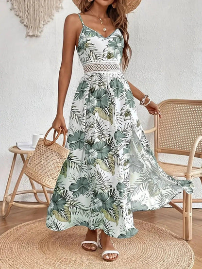 Fleurine™ Florales Garten-Maxikleid