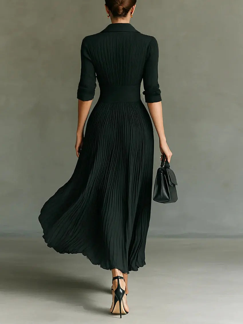 Eliana™ Plissiertes Maxikleid