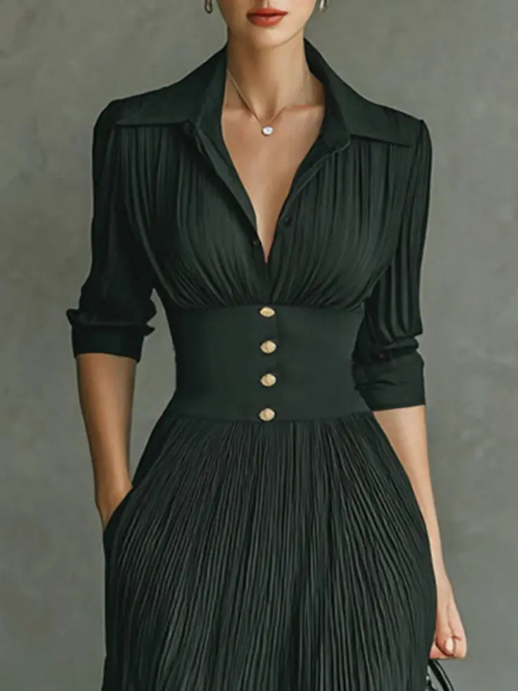 Eliana™ Plissiertes Maxikleid