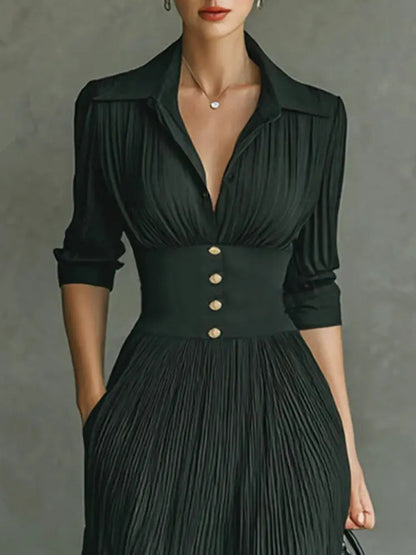 Eliana™ Plissiertes Maxikleid